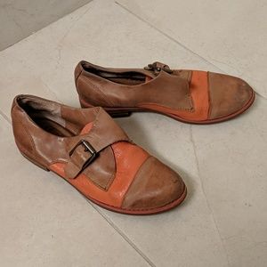 Lucky Brand leather oxford monk strap coral 7